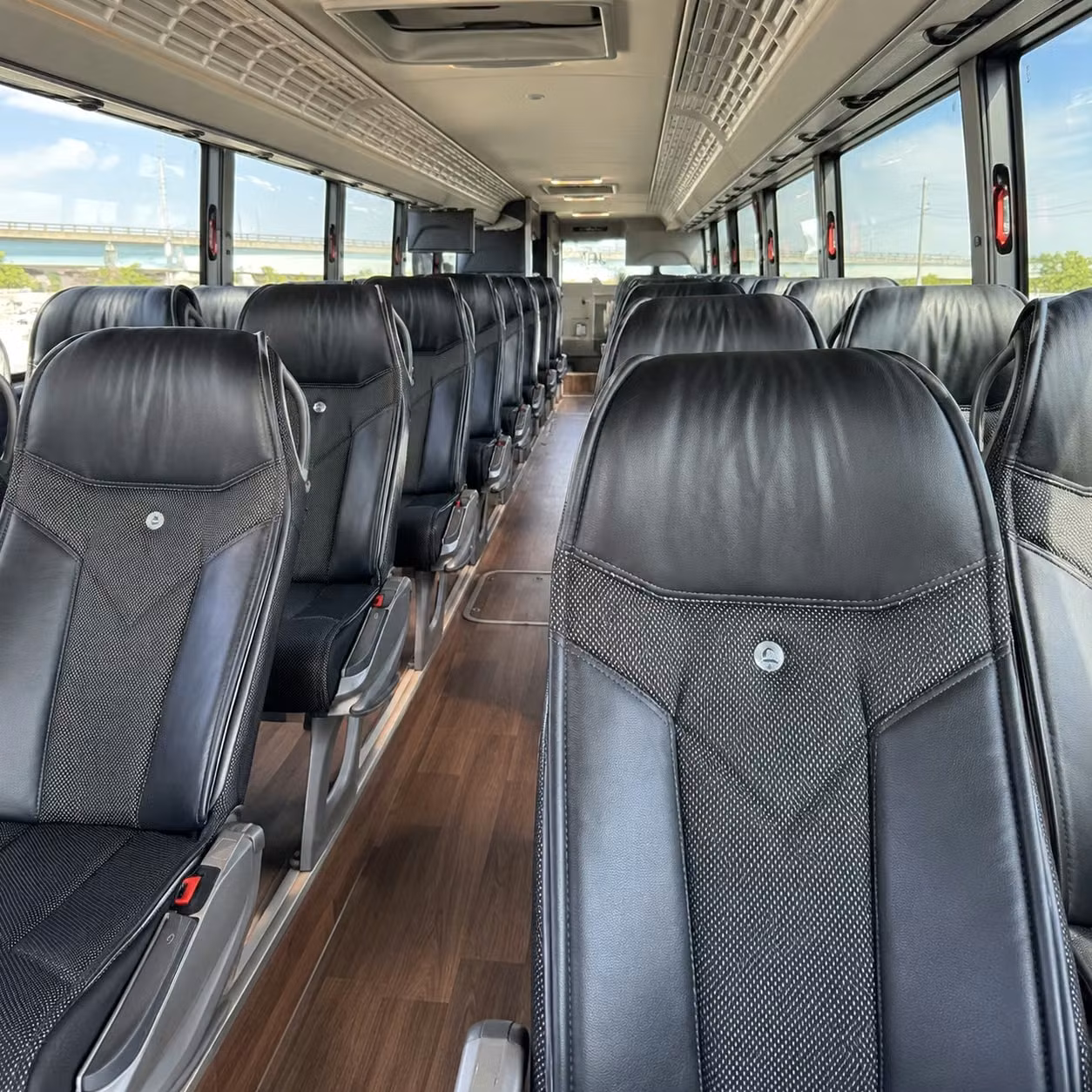 56 passenger charter bus interior