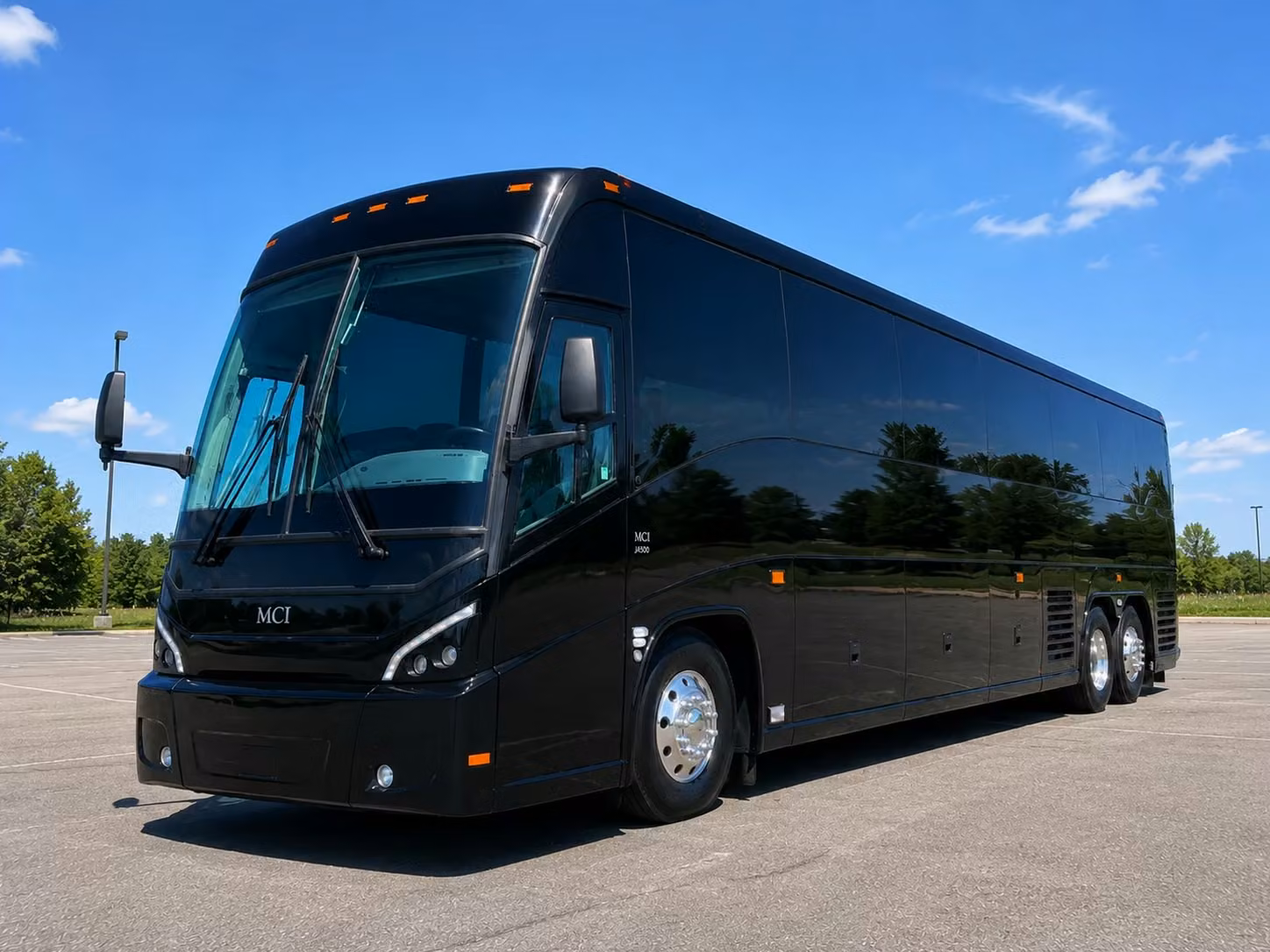 asheville charter bus rental exterior