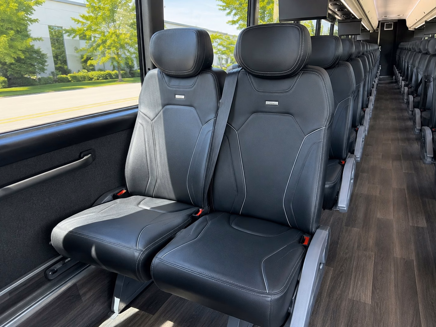 asheville charter bus rental interior